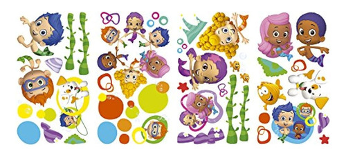 Roommates Bubble Guppies Pelar Y Pegar Calcomanías De Pared 