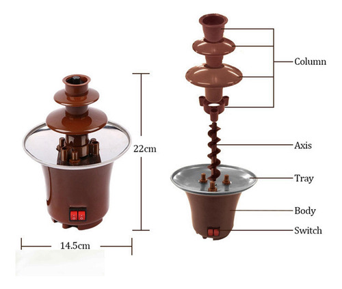 Mini De Fondue Fácil De 3 Niveles Diy Cascada Hotpot
