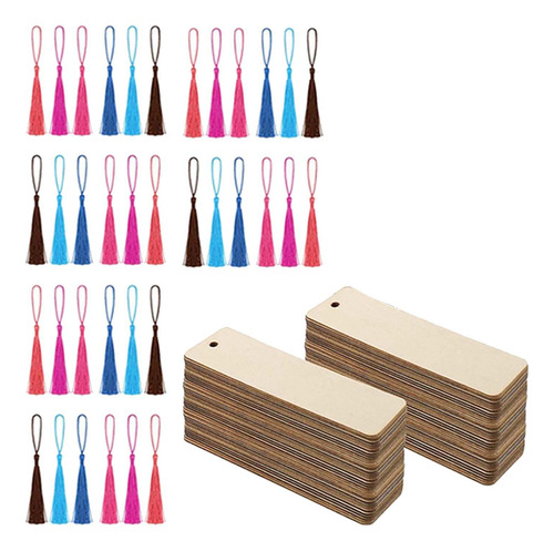 Juego De Marcapáginas En De Madera, Etiquetas Marcadoras De