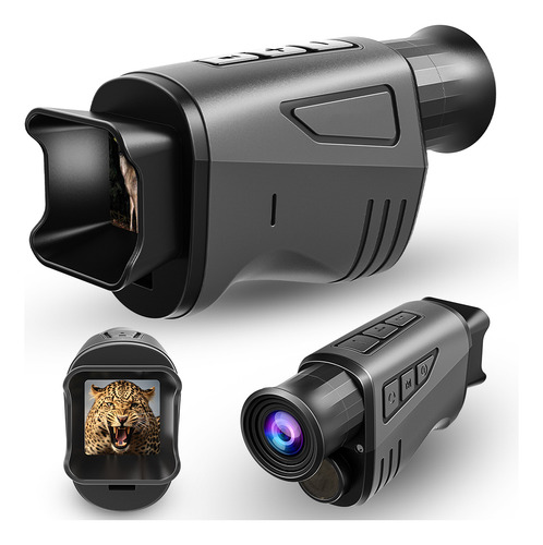 Monocular Visión Nocturna 16x Zoom Infrarrojo 300m, 1080p Hd Video/grabación, Caza Camping Vigilancia, Portátil 165g, Batería Recargable