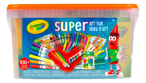 Crayola Super Art Tube Set Creativo Con Mas 170 Pzas