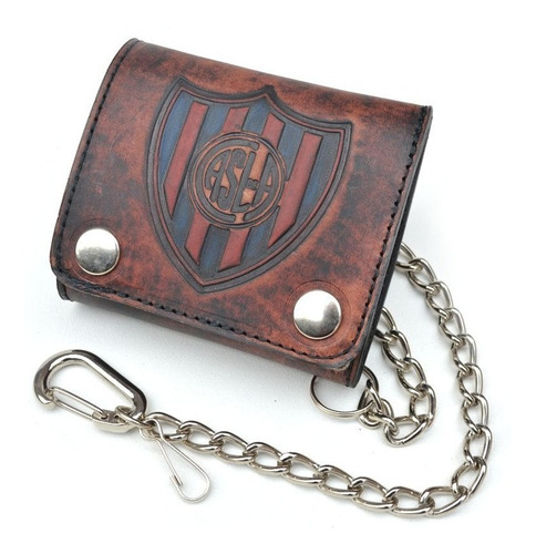 Billetera De Cuero - Biker Wallet San Lorenzo - Con Cadena