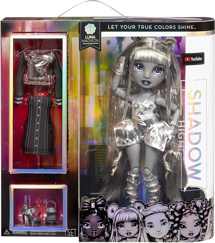 Muñeca Rainbow Shadow High Luna Madison Greyscale Fashion