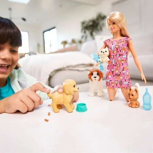 Boneca Barbie Treinadora De Cachorrinhos Fxh08 Mattel Frete gr tis