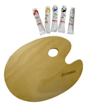 Comprar 5 Oleos Atelier De 21 Cc + Paleta De Madera + Z\u002Fobelisco