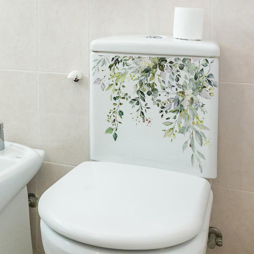 Zj Calcomanías Para Inodoro Flores De Tocador Decoraciones