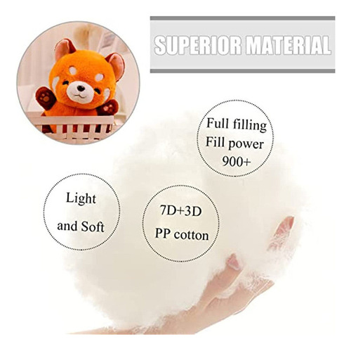 M Muñeca De Peluche Con Lindo Panda Rojo De 9 Pulgadas For