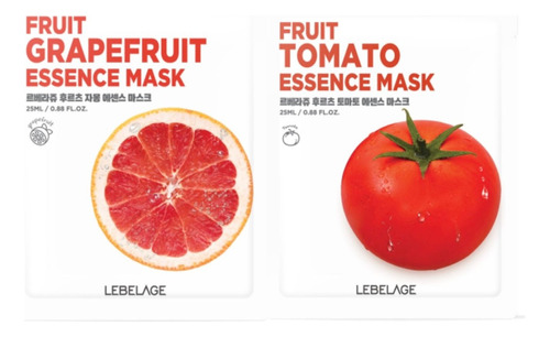 Mascarilla Facial Coreana_ Toronja Y Tomate_ Antiarrugas_5+5