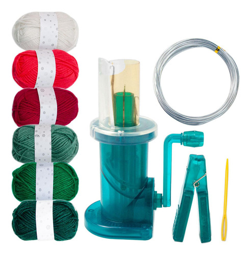 , Máquina De Tejer Embellish Knitter Hilo De 6 Colores Verde