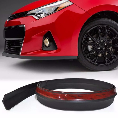 Saia Spoiler De Borracha Esportivo Tuning Samurai Preto
