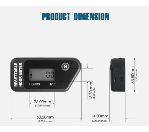 Reloj Motor Moto Cuatri Reseteable Service Cuenta Horas Mx