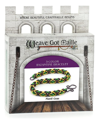 Weave Got Maille 3-color Byzantine Chain Maille Bracelet Kit