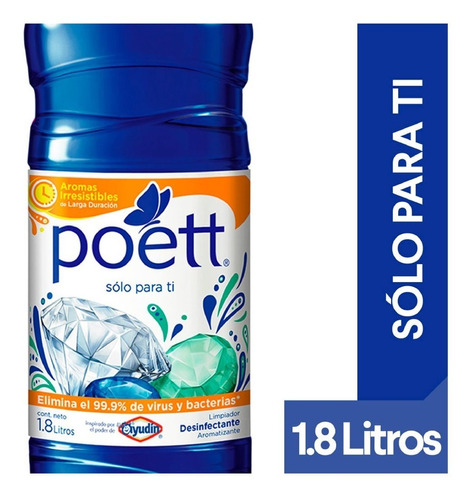 Limpiador de piso Poett en botella 1.8 L