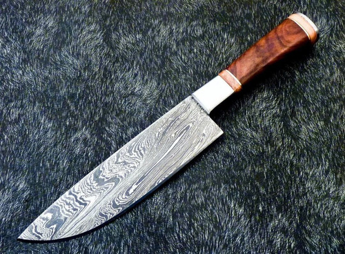 Cuchillo Para Cocina  Hecho A Mano Acero Damasco 30cm