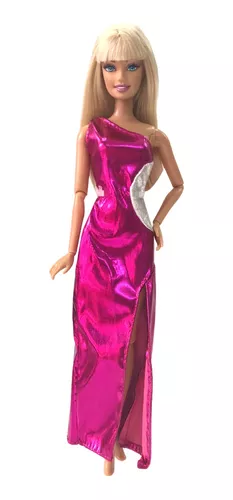 Lindo Conjunto Rosa + Sapato P/ Boneca Barbie - Roupa