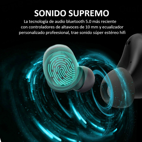 Audífonos Inalámbricos Bluetooth 5.0 Forone S9, Negro