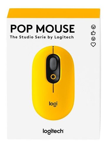 Mouse Logitech Pop Bluetooth Black Yellow