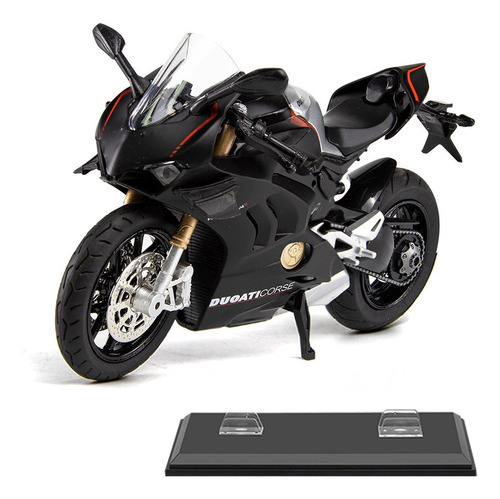 E Ducati Panigale V4s Miniatura Metal Moto Con Luces Y E