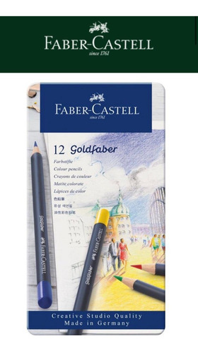 Imagen 5 de 5 de Estuche 12 Lápices De Colores, Goldfaber Faber Castell