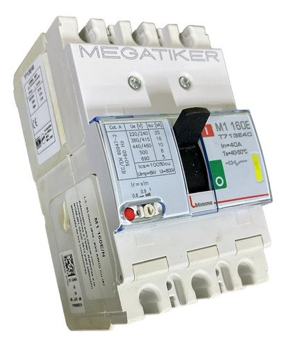 Interruptor Automáticomegatiker Btcino T713e40 M1 160e3p 40a