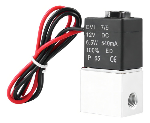 Beduan Válvula De Aire Solenoide Eléctrica De 2 Vías Normalmente Cerrada, 12 V, Npt De 1/4 Pulgadas