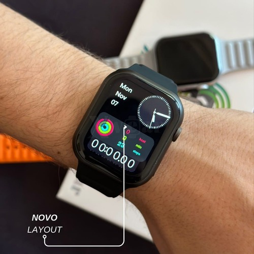 Xh9 48 Mm Trava Pulseira Smartwatch Ios Android Caixa Preto Pulseira Preto Bisel Preto Desenho Da Pulseira Mesh