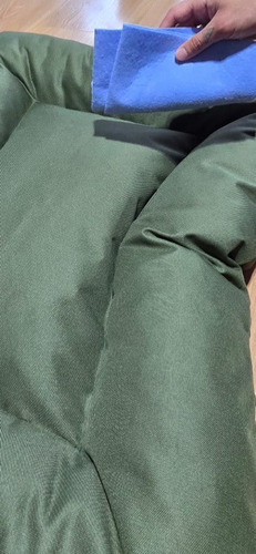 Cama Cucha Grande Antidesgarro Para Perro Gato Verde Musgo
