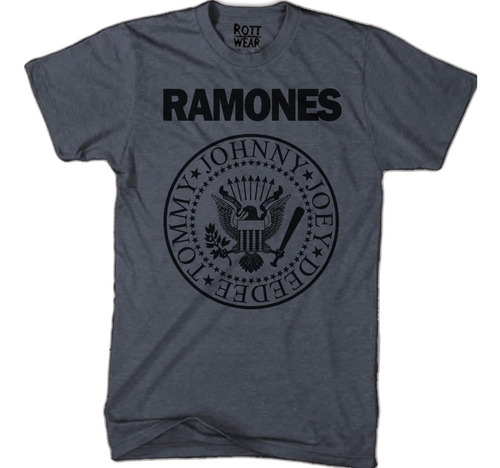 The Ramones Punk  Playera Carbón  Rott Wear