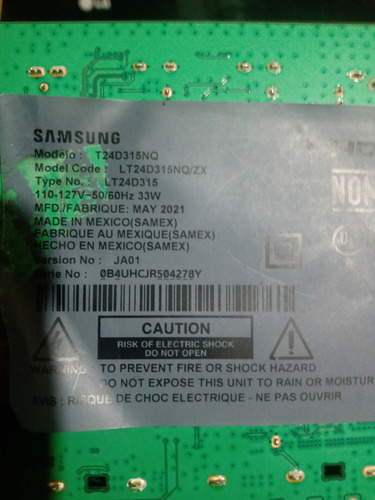 Fuente Tv Samsung Mod Lt24d315nq (Usado)