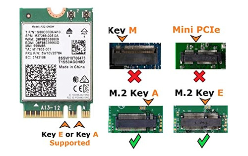 Adaptador Ax210 Wifi 6e De Tres Bandas Para Portátiles M.2 C