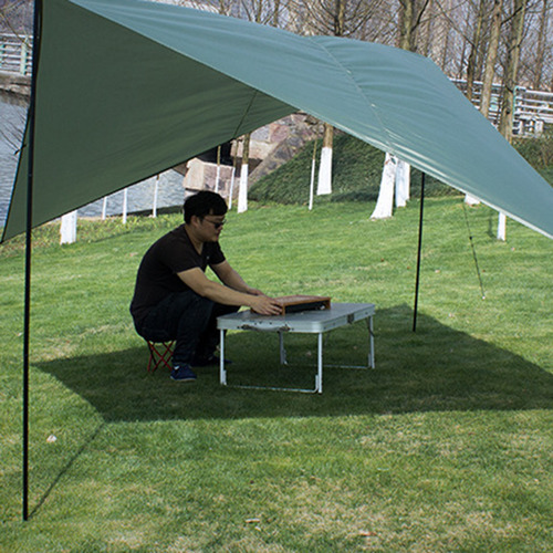 Tienda De Lona Camping Al Aire Libre Refugio De Picnic Verde