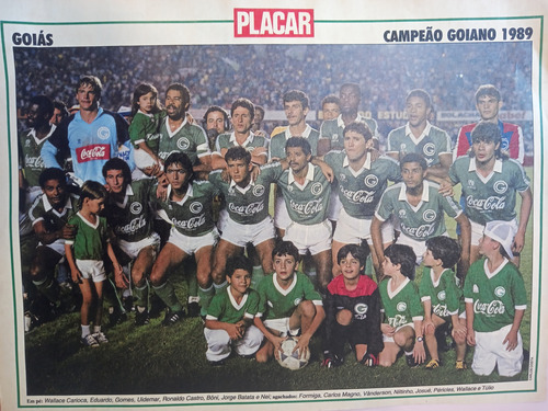 Poster Do Goias Campeão Goiano De 1989 Com Tulio Maravilha (Usado)