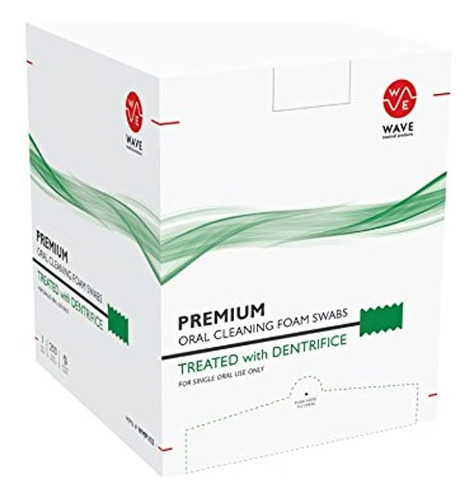 Premium Dentrifice Swabs Orales Tratados, Desechables Cui