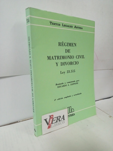 Régimen De Matrimonio Civil Y Divorcio - Zannoni