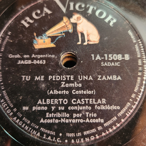 Pasta Alberto Castelar Piano Conj Folklorico Rca Victor C590