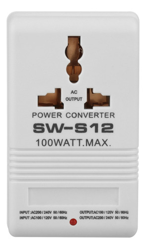 Convertidor De Voltaje De 100w 110v/120v A 220v/240v Stepup