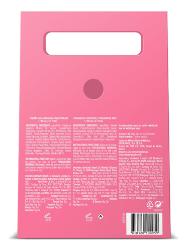 Kit Maja Love Rose,crema De Manos 80 Ml Y Body Splash 60 Ml Rosas