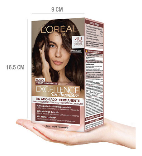 Tinte Para Cabello L'oréal Excellence 7u Rubio Universal