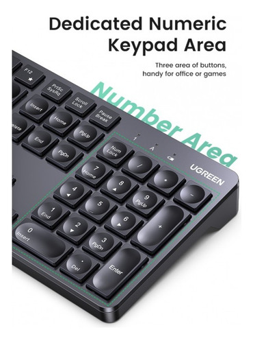 Teclado Inalambrico Ugreen Ku004 Negro