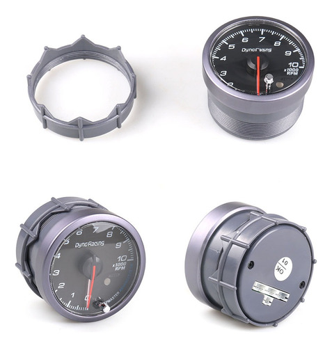 Tacómetro Dynoracing De 60 Mm Con Manómetro De 0-10000 Rpm