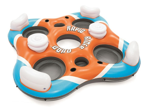 Isla Colchoneta Inflable Agua Pileta Bestway Rapid 4 Ct