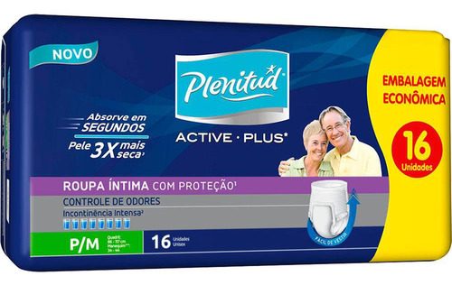 Roupa Íntima Descartável Plenitud Active Plus Gxg 16un