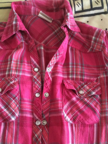 Camisa Talla S Fucsia Cuadrille