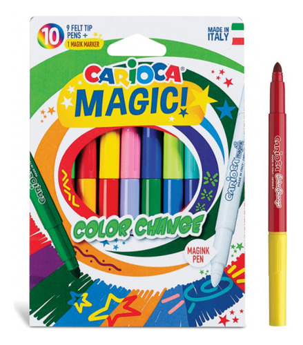 Marcadores Mágicos Carioca Color Change 10 Unidades