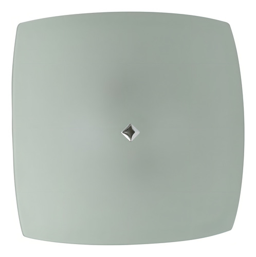 Luminária Plafon Teto Quadrado 2 Luzes Vidro Fosco 34x34cm 110v/220v