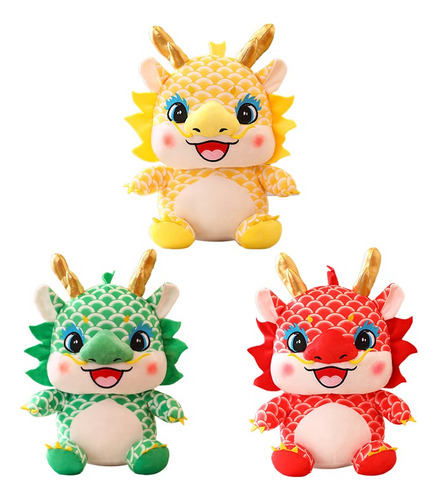 Muñeco De Peluche De Dragón Bebé,3 Pcs,regalo De Año Nuevo A