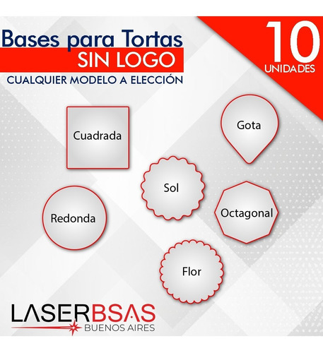 Base Para Tortas Fibroplus 30 Y 31 Cm X10  Bt3031-fp-10