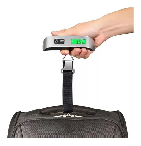 Imagen 3 de 6 de Balanza Digital Equipaje Valija Viaje Portátil Hasta 50 Kg