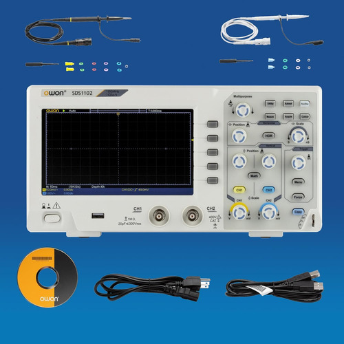 Osciloscopio De Escritorio Digital Sds1102 100mhz 2 Canales