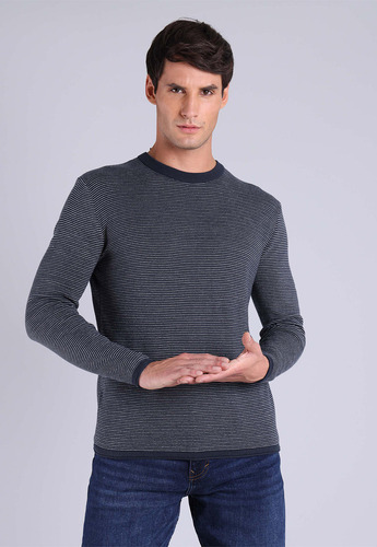 Sweater Cuello Redondo A Rayas Hombre Esprit 073cc2i302